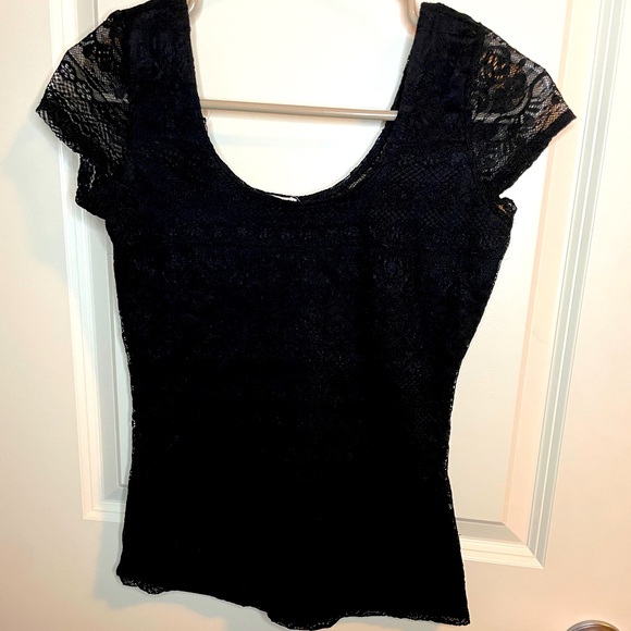 Garage Black lace top - Picture 1 of 1